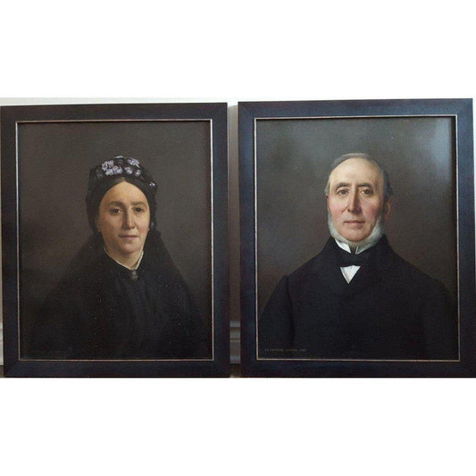 Alexander Bertin Pair of Portraits - 1889