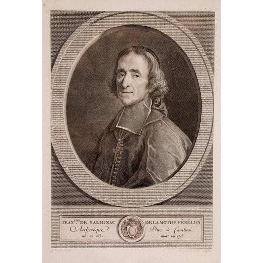 Augustin de Saint Aubin - Portrait Of François Fenelon