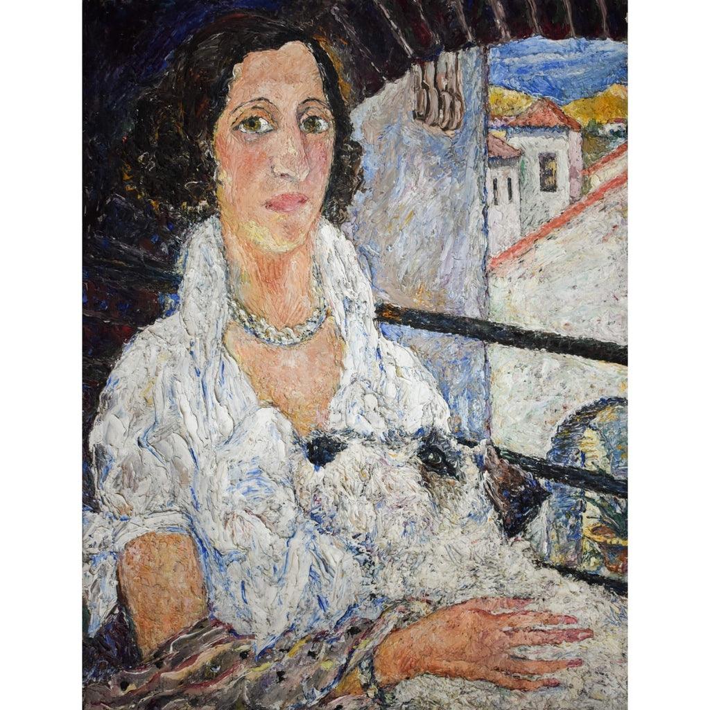 Leon Leyritz - Woman With Her Dog