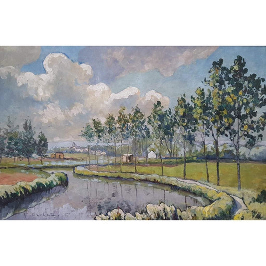 Louis Lachat Poplar Landscape – Circa 1935