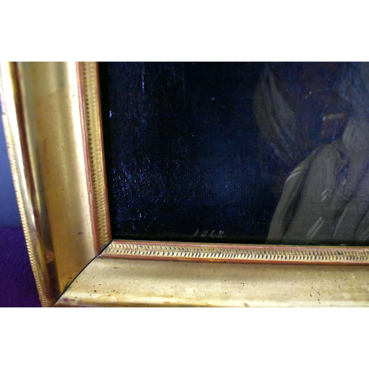 1848 date on lady portrait painting by Aimée Dalleizette