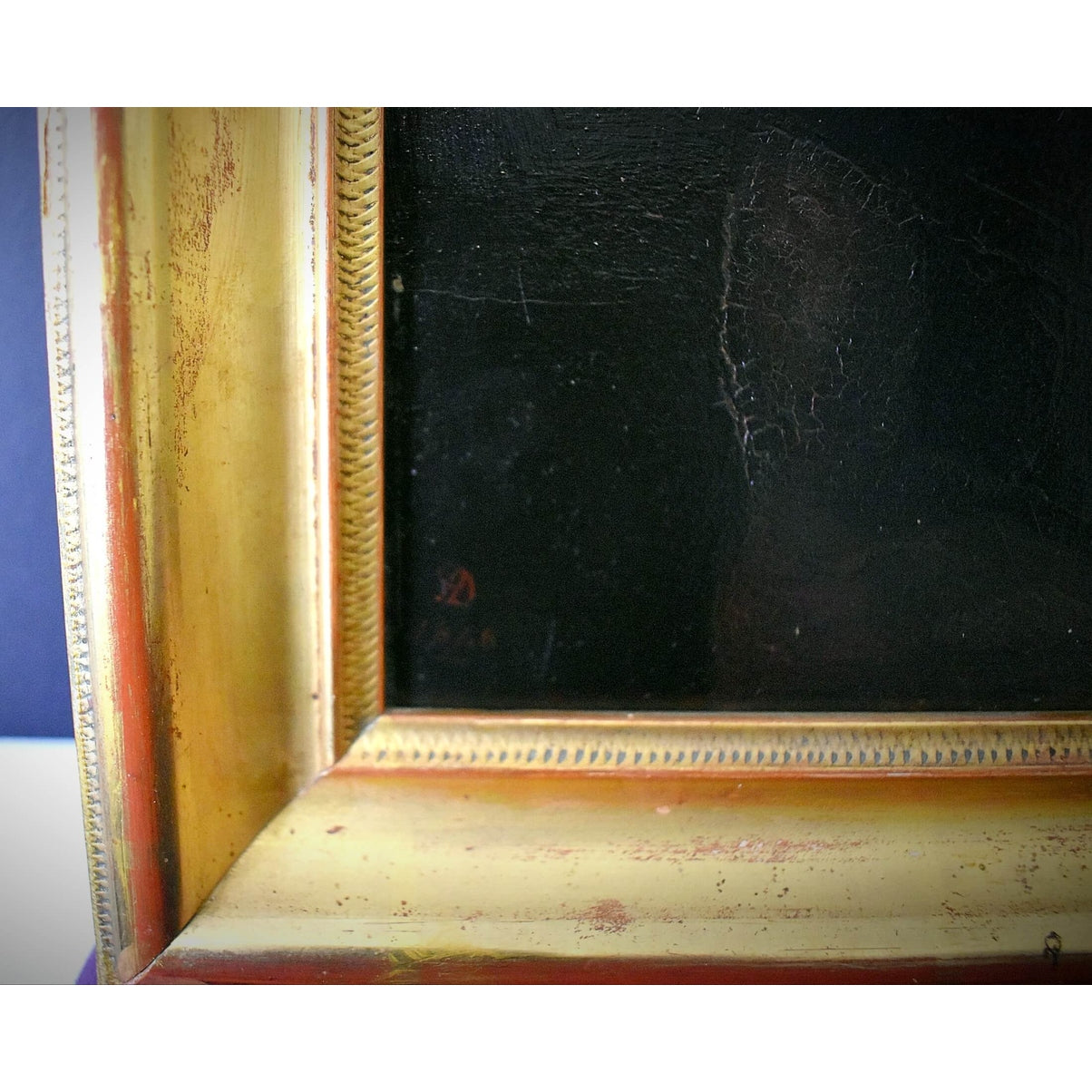 Artist monogram signature and 1848 date on portrait painting by Aimée Dalleizette