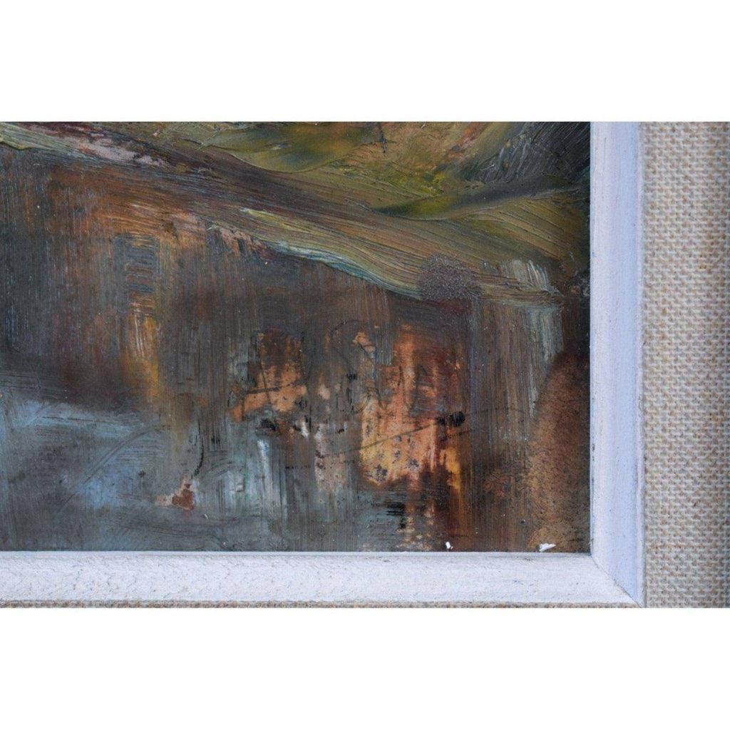 20th century French school oil painting forest stream landscape Winckelmann Gallery