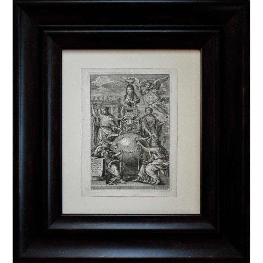 Cornelis Vermeulen 17th century engraving allegory of Louis XIV Winckelmann Gallery
