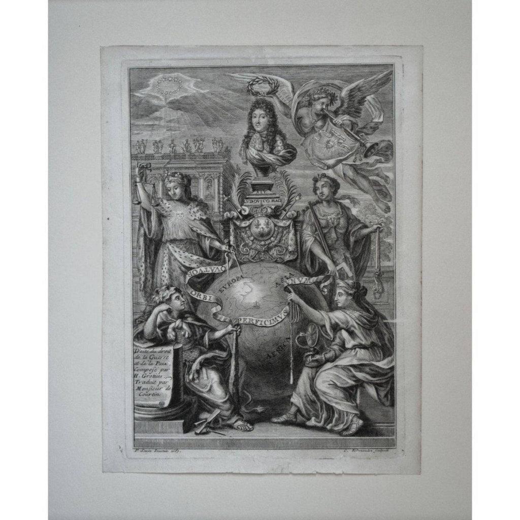 Cornelis Vermeulen 17th century engraving allegory of Louis XIV Winckelmann Gallery