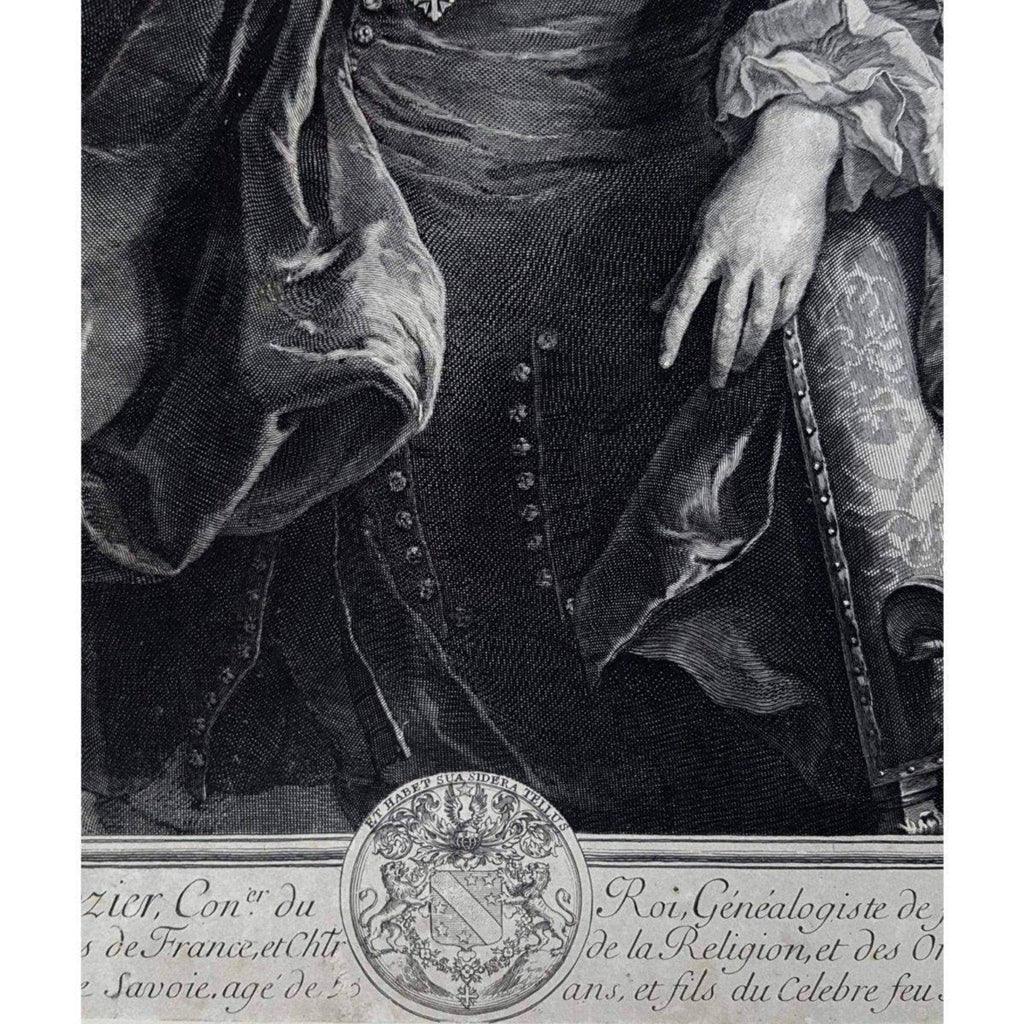 Gérard Edelinck engraving portrait of Charles d'Hozier after Rigaud Winckelmann Gallery
