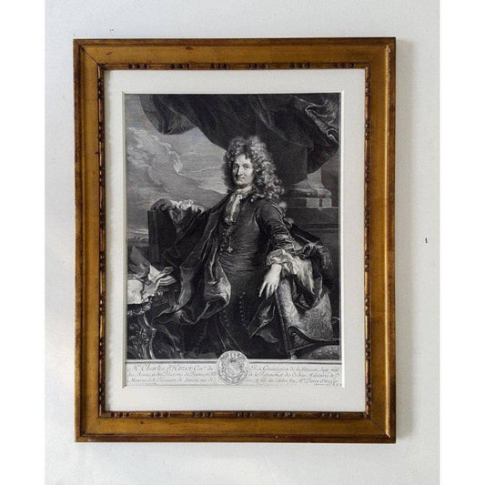 Gérard Edelinck engraving portrait of Charles d'Hozier after Rigaud Winckelmann Gallery