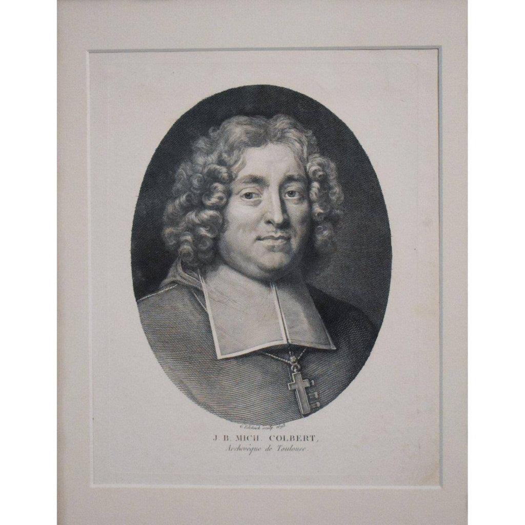 Gérard Edelinck engraving portrait of Jean Baptiste Michel Colbert Winckelmann Gallery