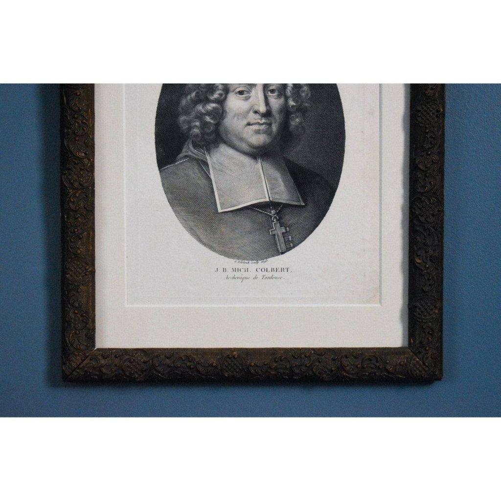 Gérard Edelinck engraving portrait of Jean Baptiste Michel Colbert Winckelmann Gallery