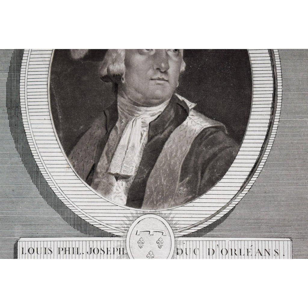 Nicolas Le Vachez engraving portrait of Louis Philippe of Orleans Winckelmann Gallery