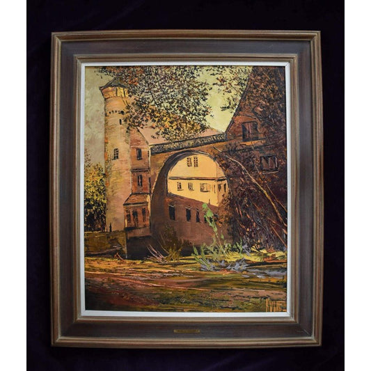 Otto Rut oil painting depicting a Fürstenau castle landscape Winckelmann Gallery