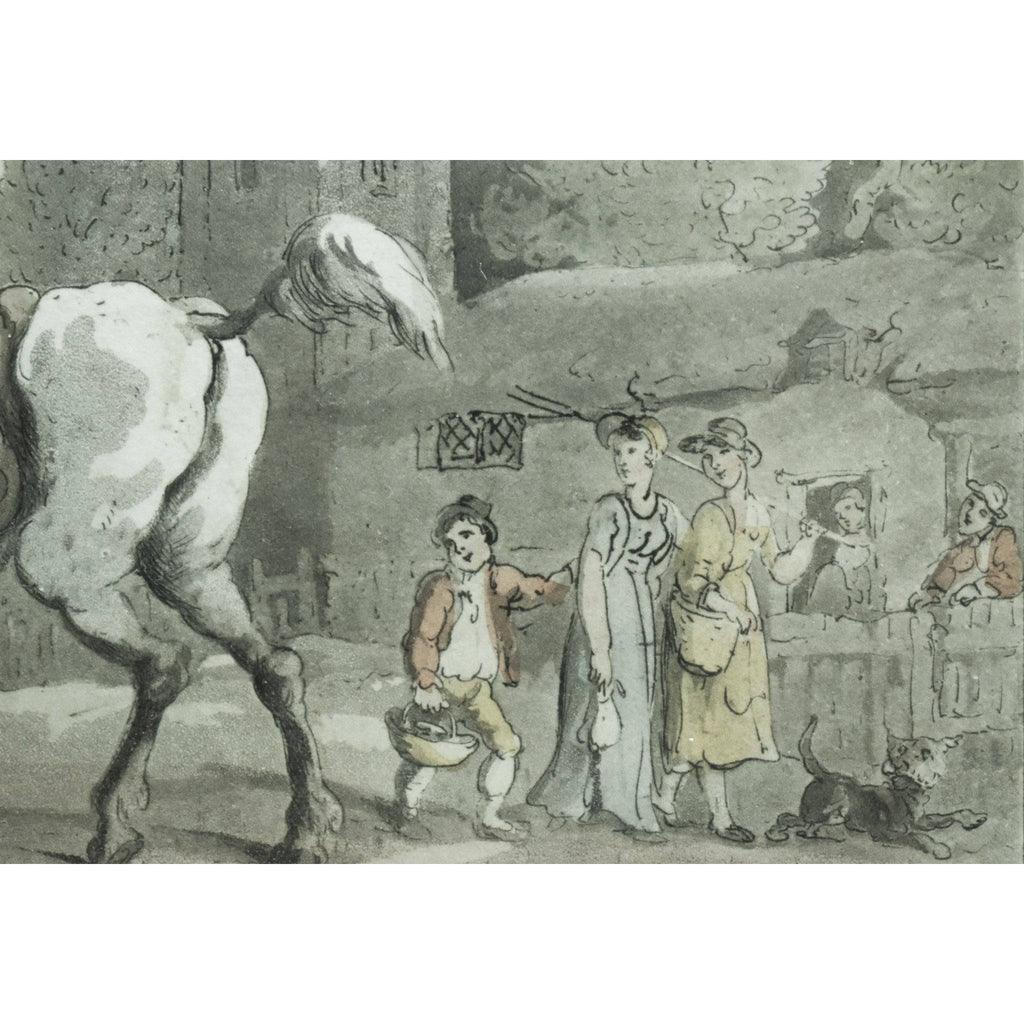 Thomas Rowlandson etching print entitled Doctor Syntax Setting Out On His Tour To The Lakes Winckelmann Gallery