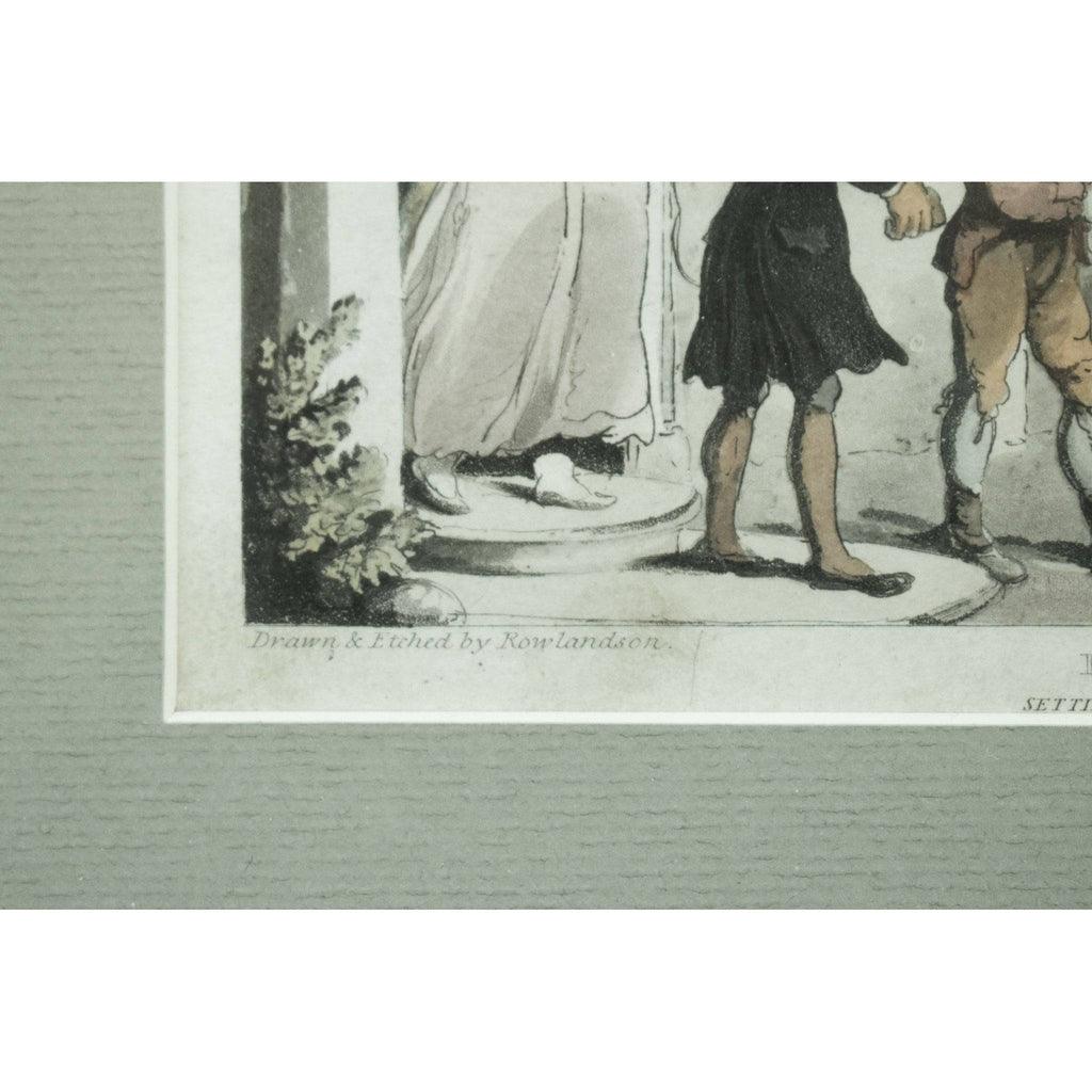 Thomas Rowlandson etching print entitled Doctor Syntax Setting Out On His Tour To The Lakes Winckelmann Gallery
