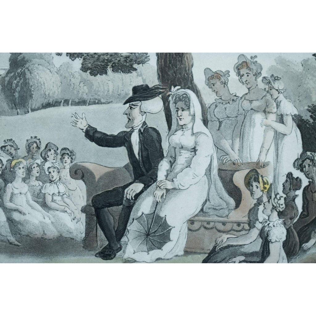 Thomas Rowlandson etching print entitled Doctor Syntax Visits a Boarding School for Young Ladies Winckelmann Gallery