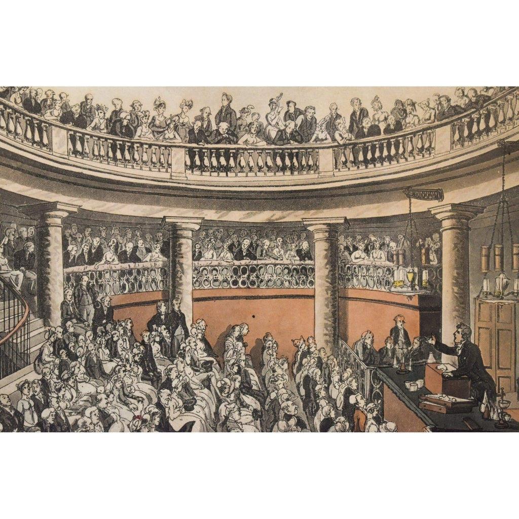 Thomas Rowlandson etching print entitled Surrey Institution Winckelmann Gallery