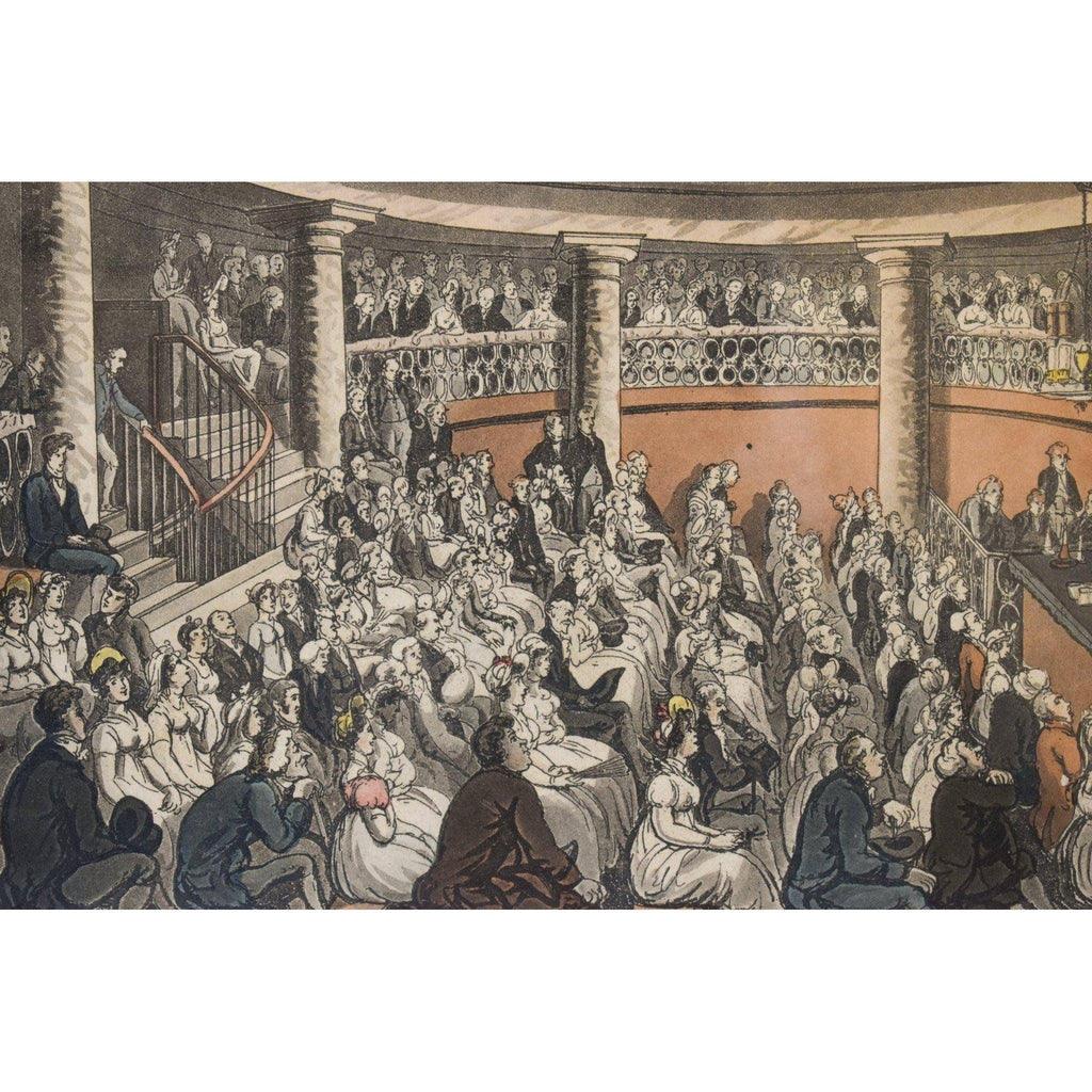 Thomas Rowlandson etching print entitled Surrey Institution Winckelmann Gallery