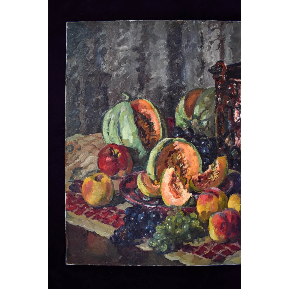 Adeline Hugonnard - Nature morte avec pot en cuivre et fruits