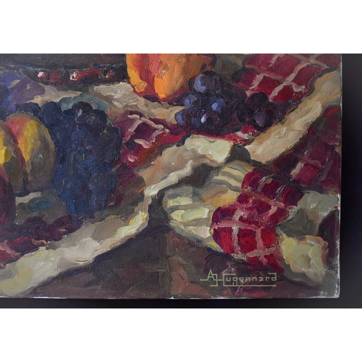 Adeline Hugonnard - Nature morte avec pot en cuivre et fruits