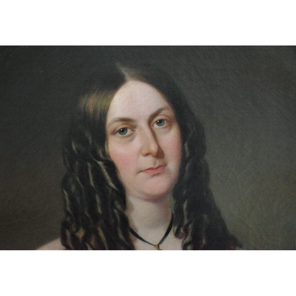 Portrait of Charlotte Waddell by Arthur Miles, 1867, Victorian oil painting for sale at Winckelmann Gallery.