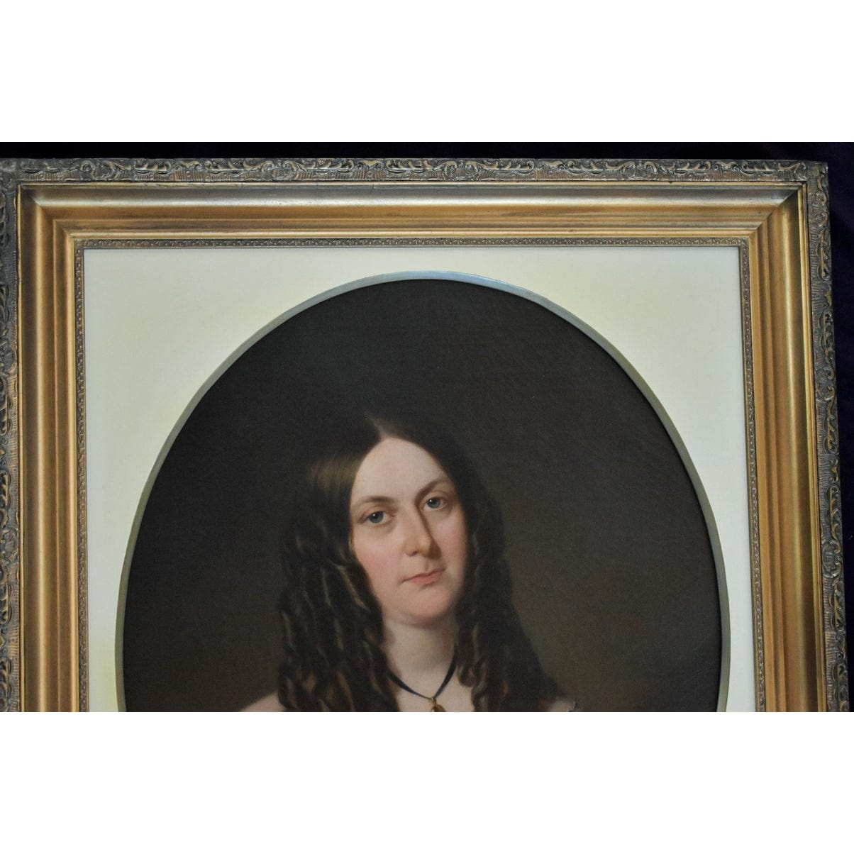Portrait of Charlotte Waddell by Arthur Miles, 1867, Victorian oil painting for sale at Winckelmann Gallery.