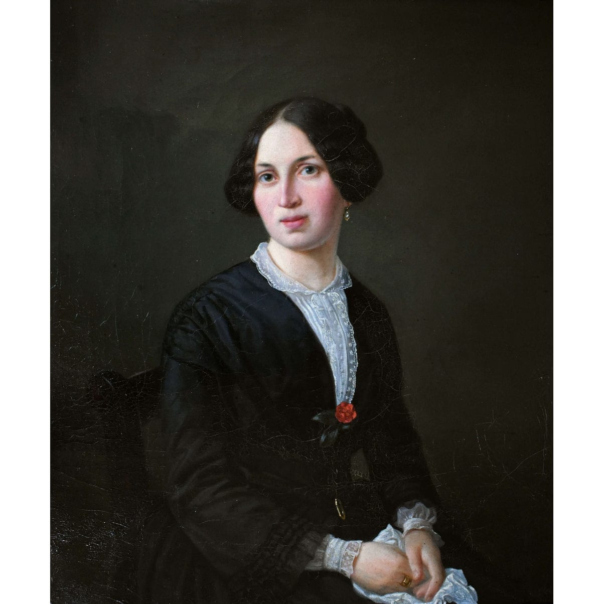 19th century German portrait close-up Bloch family Frankfurt Jewish bourgeois Lorenz Clasen Biedermeier portrait
