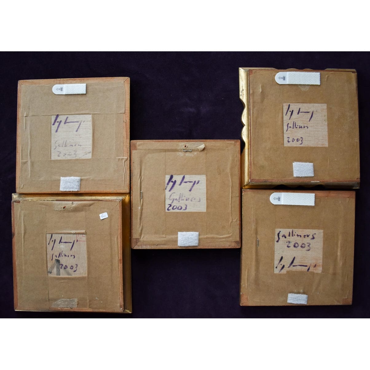 Original set five oil painting landscapes by Spanish artist Pep Camps for sale at Winckelmann Gallery