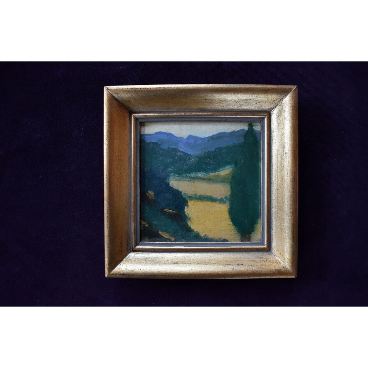 Original set five oil painting landscapes by Spanish artist Pep Camps for sale at Winckelmann Gallery
