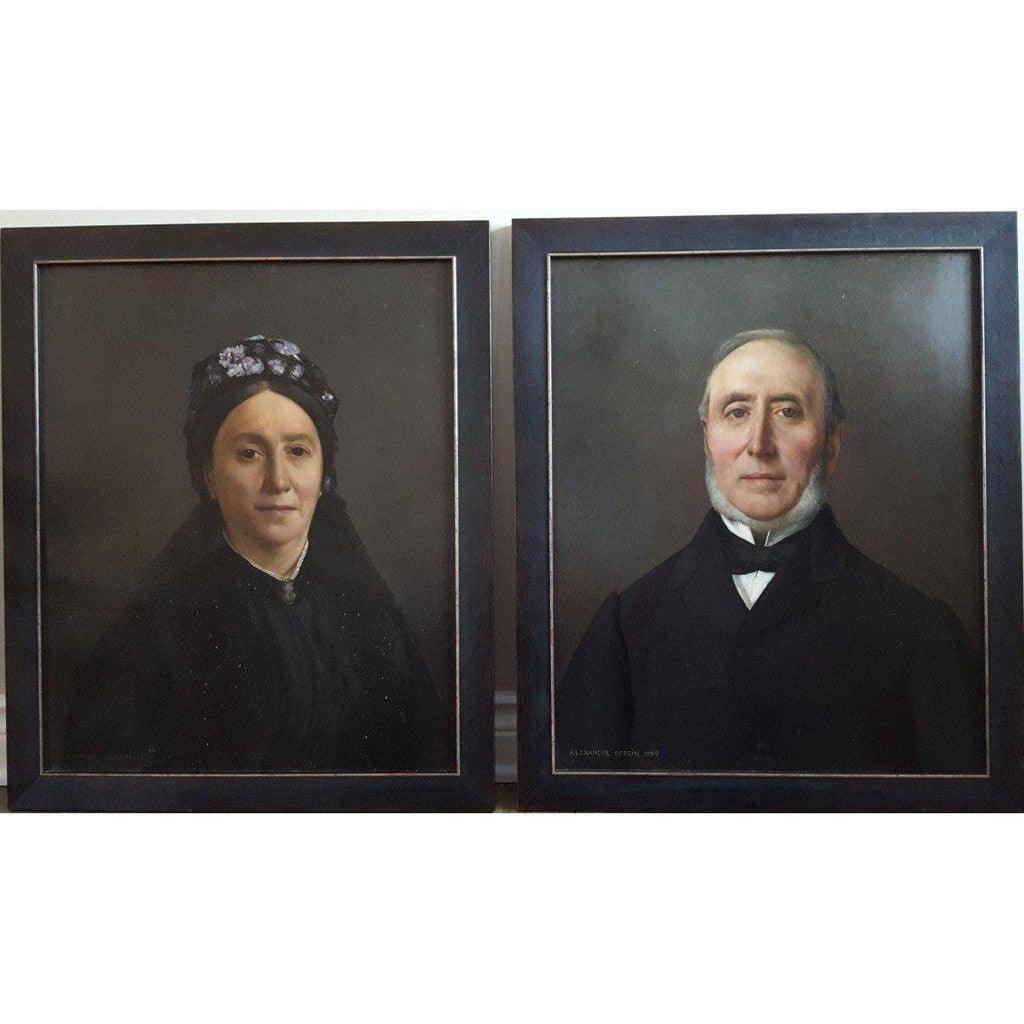 Alexander Bertin Pair of Portraits - 1889