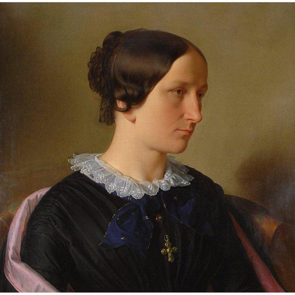 Belgian School Portrait de Dame - 1867