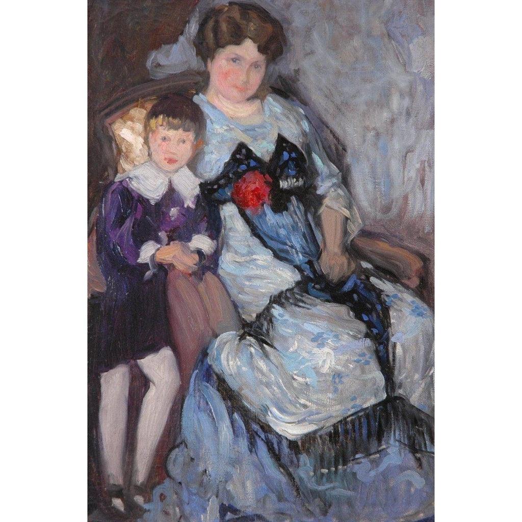 Belgian School Portrait of a Mother and Child - 1906