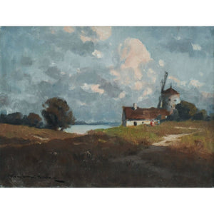 Endre Komaromi-Kacz - Windmill by the River