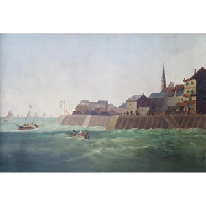 French School Boats in the Harbour - Late 19th century