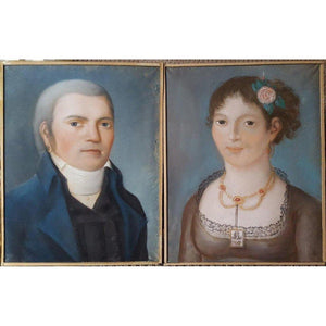 French School Pair of Portraits - Circa 1800