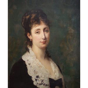 French School Portrait of a Woman - Circa 1870