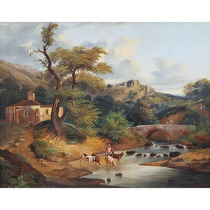 Italian School Country Landscape - End of 18th Century