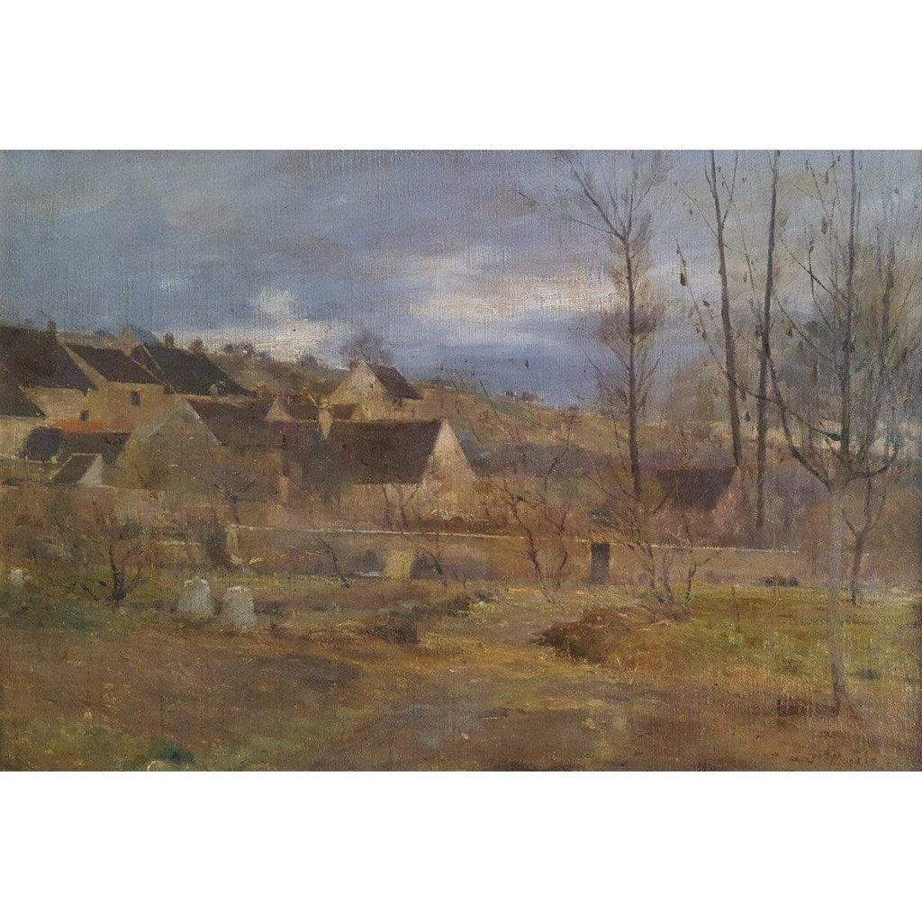 Joseph Paul Meslé Autumn View of a Village – Circa 1920