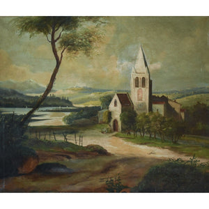 Landscape with a Church - Swiss School