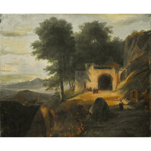 Landscape with a Monastery – French School