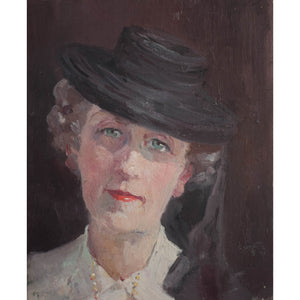 Odette Durand - Portrait of Woman with a Hat