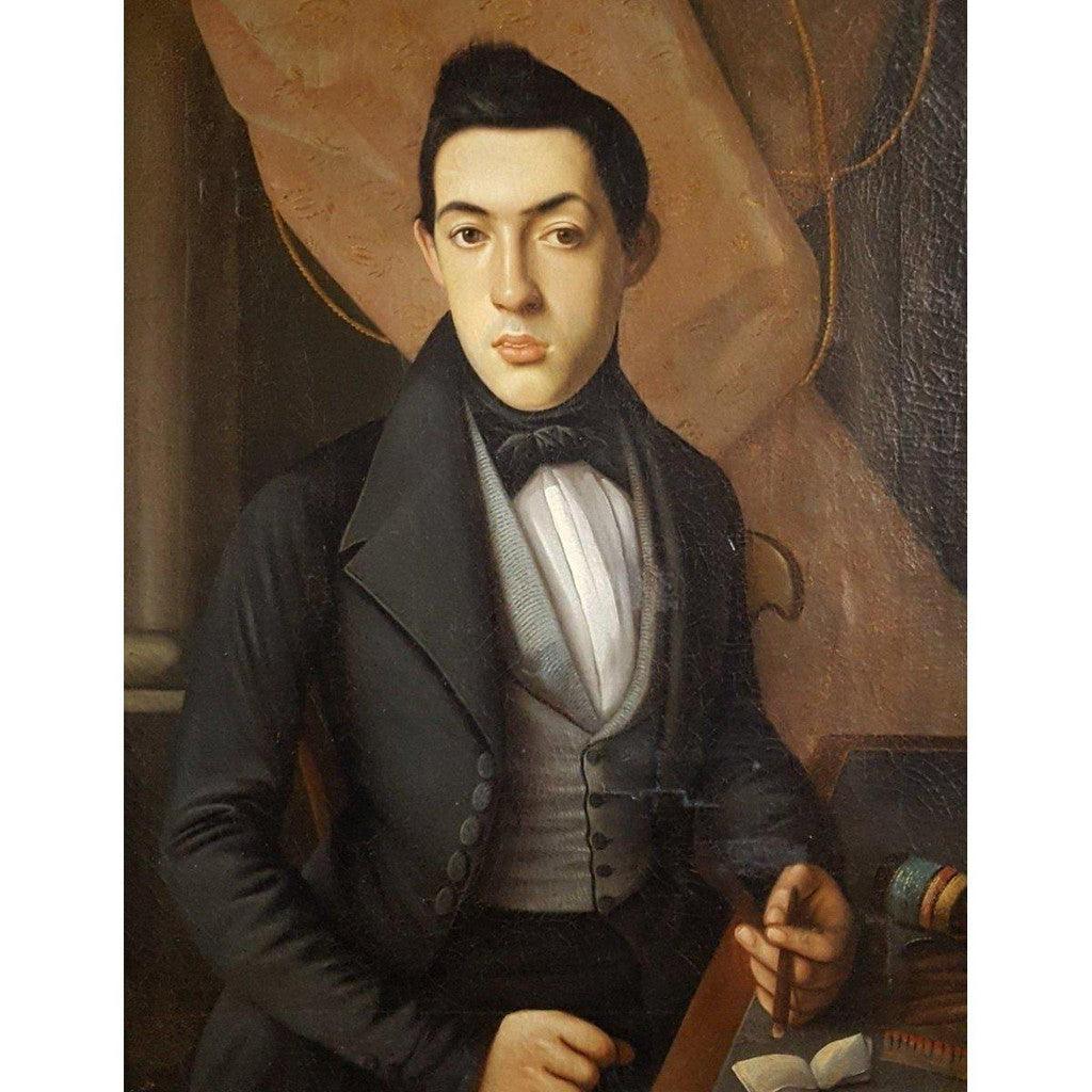 Spanish School Portrait of a Young Man - Circa 1845