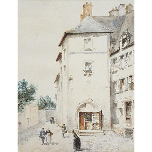 Auguste Herst – Village Street Scene – Circa 1890 - Winckelmann Gallery