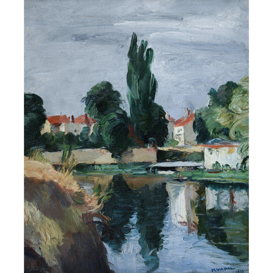Charles Kvapil - River Bank Landscape - Winckelmann Gallery