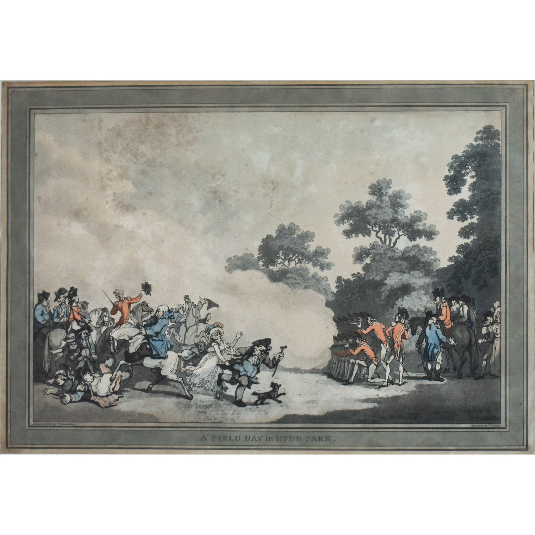 Thomas Rowlandson - A Field Day At Hyde Park - Winckelmann Gallery