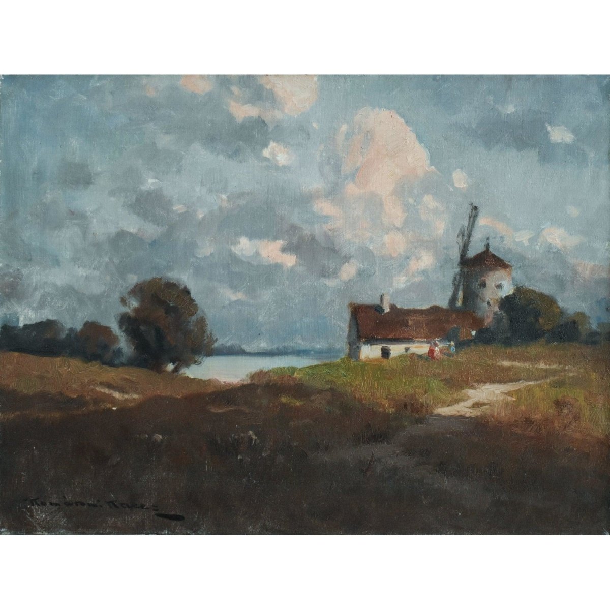 Endre Komaromi-Kacz - Windmill by the River - Winckelmann Gallery