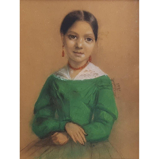 Ernest Droüet – Portrait of a Young Woman – 1842 - Winckelmann Gallery
