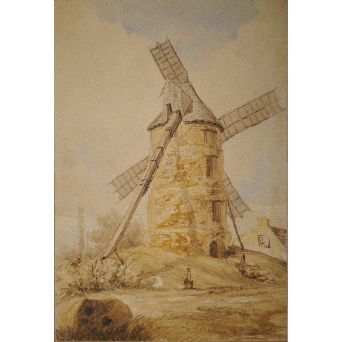 French School - Country Mill - 1840 - Winckelmann Gallery