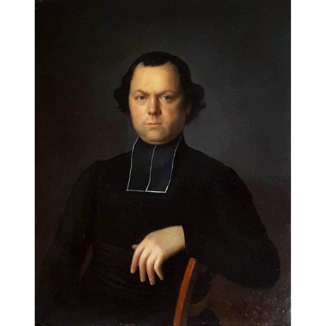 French School - Portrait of a Priest - Circa 1870 - Winckelmann Gallery