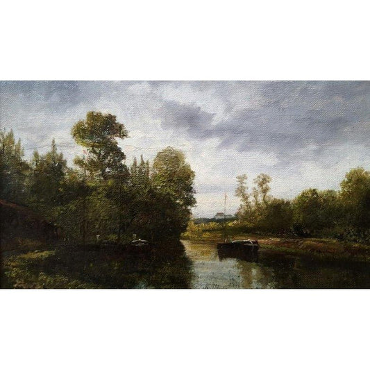 French School - River Barge - Late 19th Century - Winckelmann Gallery