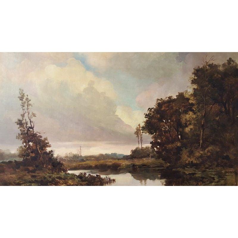 G. Montagny - Lazy River - Barbizon School - Circa 1865 - Winckelmann Gallery