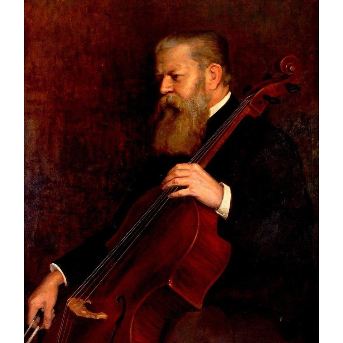 German School - The Cello Player - Circa 1890 - Winckelmann Gallery